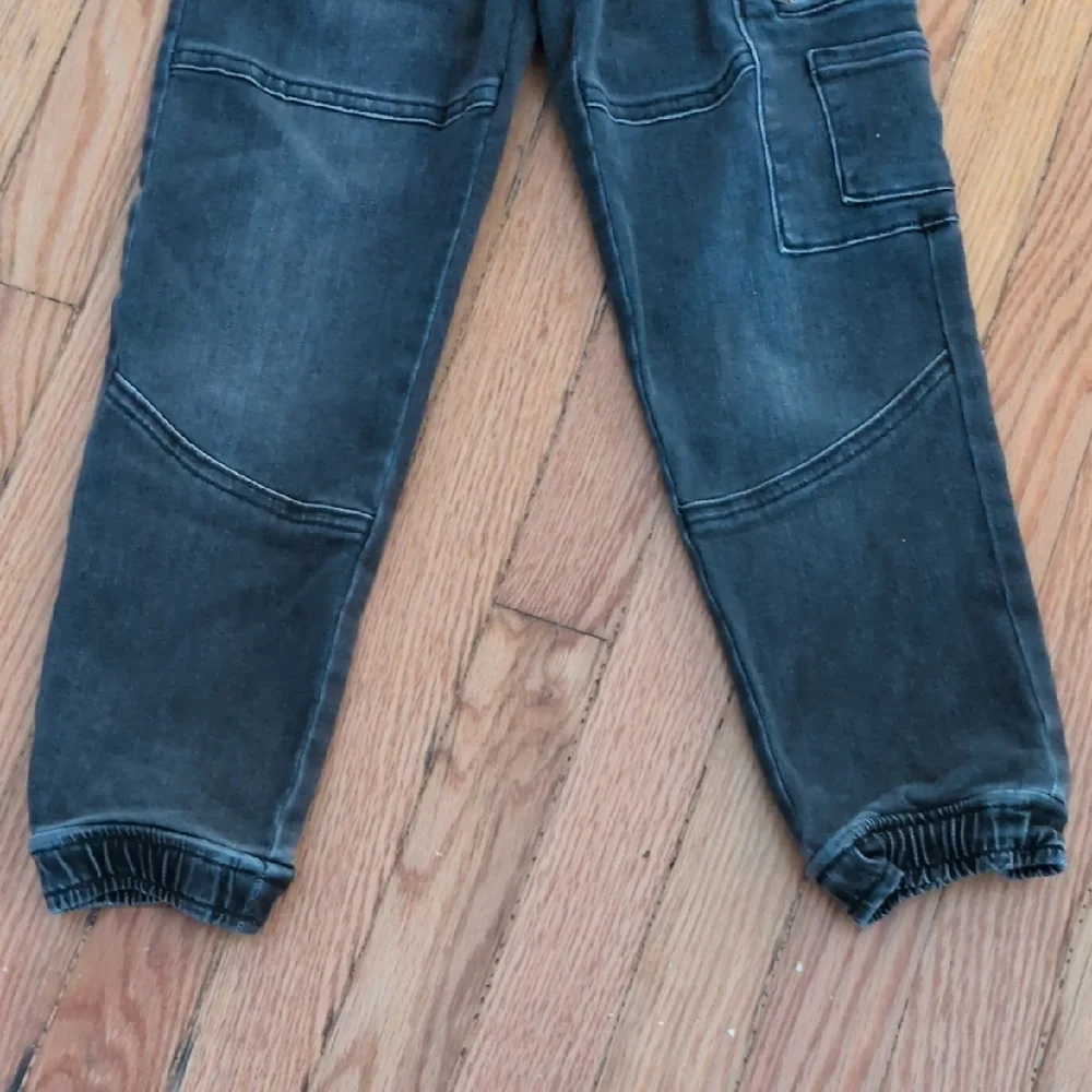 Art Class Black Utility Jogger Jeans Stretch Waist‎ Band Kids Size 7